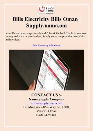 Bills Electricity Bills Oman  Supplynama.om