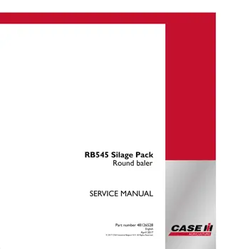 CASE IH RB545 Silage Pack Round baler Service Repair Manual Instant Download