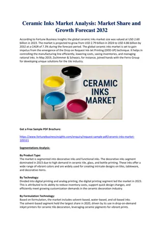 Ceramic Inks Market Size, Share & Forecast Analysis to 2032
