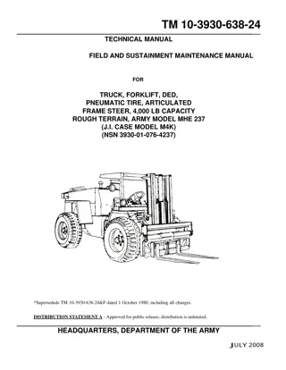 Case M4K Forklift Truck Service Repair and Parts Manual Instant Download