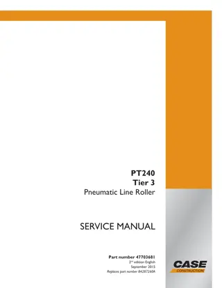 CASE PT240 Tier 3 Pneumatic Line Roller Service Repair Manual Instant Download