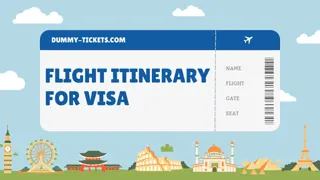 flight itinerary for visa