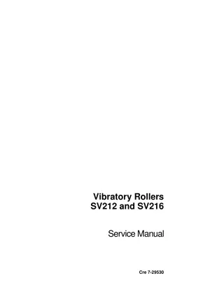 CASE SV212 Vibratory Roller Service Repair Manual Instant Download