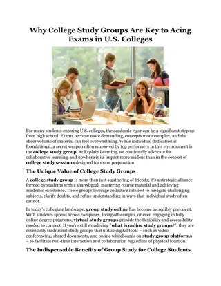 Why College Study Groups Are Key to Acing Exams in U.S. Colleges