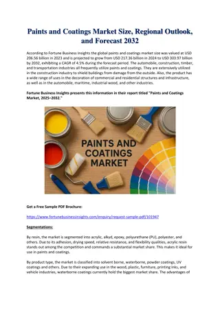 Paints and Coatings Market Size, Share & Industry Forecast to 2032