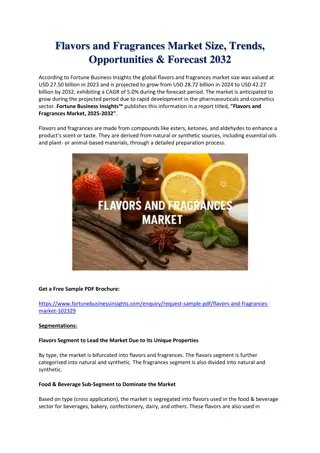 Flavors and Fragrances Market Size, Share & Industry Forecast 2032