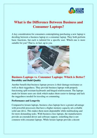 What is the Difference Between Business and Consumer Laptops?