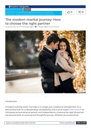 Matrimony: The Beginning of a Long-Term Relationship