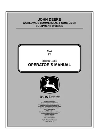 John Deere 8Y Cart Operator’s Manual Instant Download (Publication No.OMM162146)