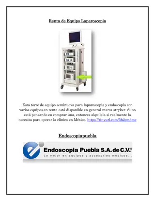 Alquiler de Equipos de Laparoscopia