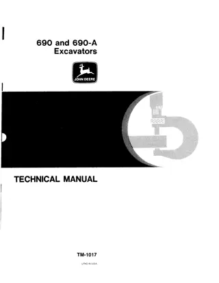 JOHN DEERE 690A EXCAVATOR Service Repair Manual Instant Download