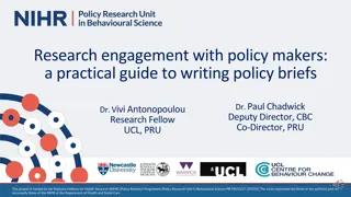 Practical Guide to Writing Policy Briefs for Research Engagement with Policy Makers