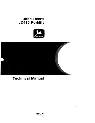 JOHN DEERE JD480 Forklift Service Repair Manual Instant Download