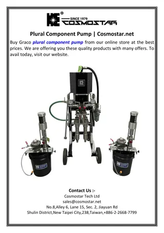 Plural Component Pump Cosmostar.net..