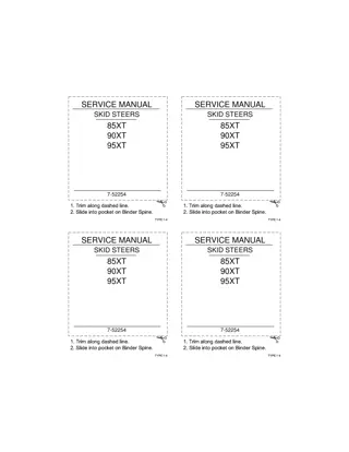 CASE 95XT Skid Steers Service Repair Manual Instant Download