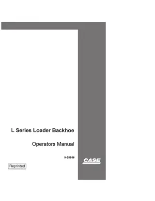 CASE 590 SUPER L LOADER BACKHOES Operator Manual Instant Download