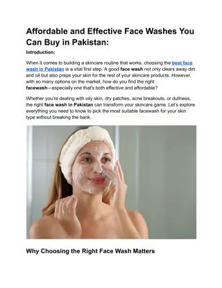 Affordable and Effective Face Washes You Can Buy in Pakistan