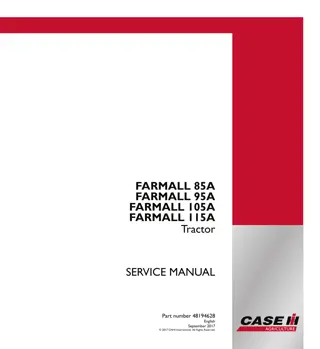 CASE IH FARMALL 95A Tractor Service Repair Manual Instant Download