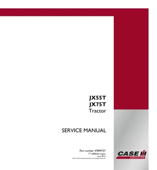 CASE IH JX55T TIER 3 engine, 4WD tractor Service Repair Manual Instant Download