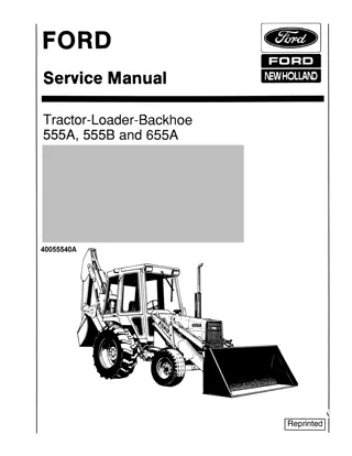 Ford 555B Tractor Loader Backhoe Service Repair Manual Instant Download