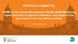 District Development Model (DDM) Monitoring Report Overview