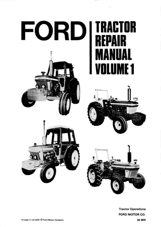 Ford 6610 Tractor Service Repair Manual Instant Download