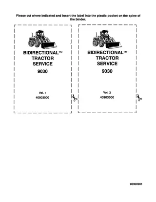 Ford 9030 Bidirectional Tractor Service Repair Manual Instant Download