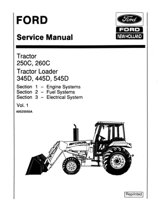 Ford New Holland 545D Tractor Loader Service Repair Manual Instant Download