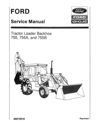 Ford New Holland 755B Tractor Loader Backhoe Service Repair Manual Instant Download