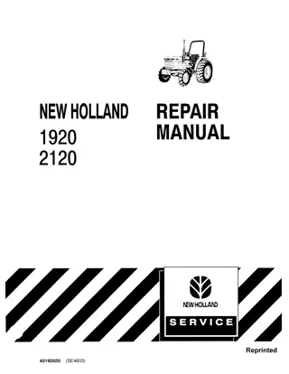 Ford New Holland 1920 Tractor Service Repair Manual Instant Download