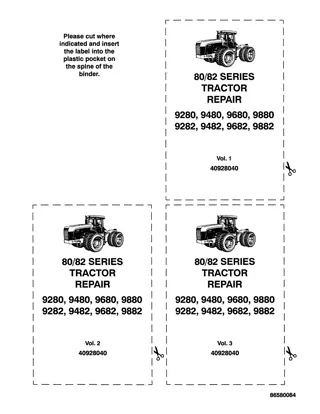 Ford New Holland 9480 Tractor Service Repair Manual Instant Download