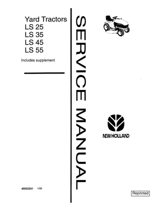 Ford New Holland LS45 Yard Tractors Service Repair Manual Instant Download