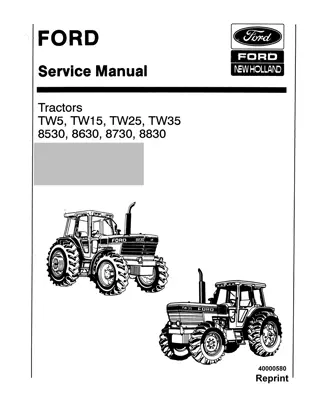 Ford New Holland TW25 Tractor Service Repair Manual Instant Download