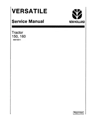 Ford Versatile 150 Tractor Service Repair Manual Instant Download