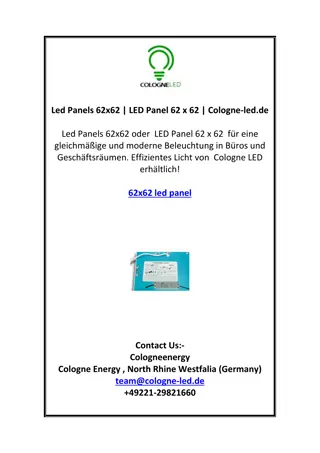 Led Panels 62x62 | LED Panel 62 x 62 | Cologne-led.de