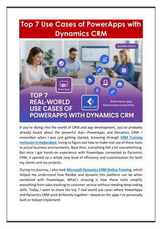 CRM Training Institutes in Hyderabad CRM Online Training