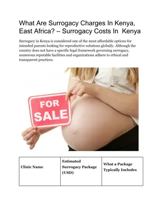 What Are Surrogacy Charges In Kenya, East Africa