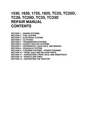 New Holland 1630 Tractor Service Repair Manual Instant Download