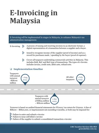 Implementation Plan for E-Invoicing in Malaysia