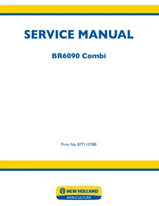 New Holland BR6090 Combi Service Repair Manual Instant Download
