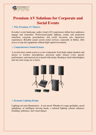 Premium AV Solutions for Corporate and Social Events