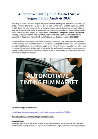 Automotive Tinting Film Market Size, Share & Forecast to 2032