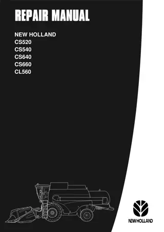 New Holland CL560 Combine Harvesters Service Repair Manual Instant Download