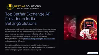 Top Betfair Exchange API Provider in India – BettingSolutions