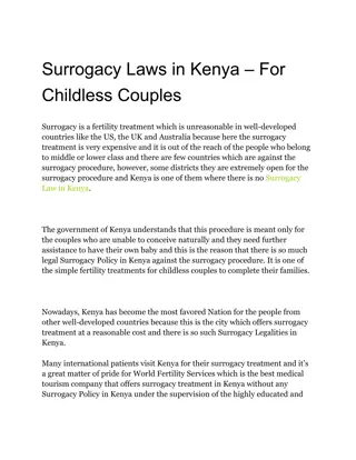 Surrogacy Laws in Kenya – For Childless Couples