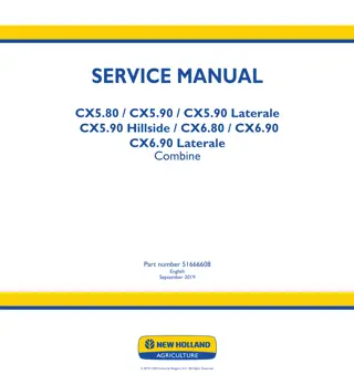 New Holland CX6.90 Combine Service Repair Manual Instant Download