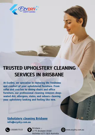 Trusted Upholstery Cleaning Services in Brisbane