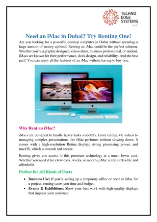 Need an iMac in Dubai - Try Renting One!