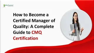 How to Become a Certified Manager of Quality: A Complete Guide to CMQ Certificat