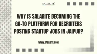 Why is Salarite becoming the go-to platform for recruiters posting startup jobs in Jaipur